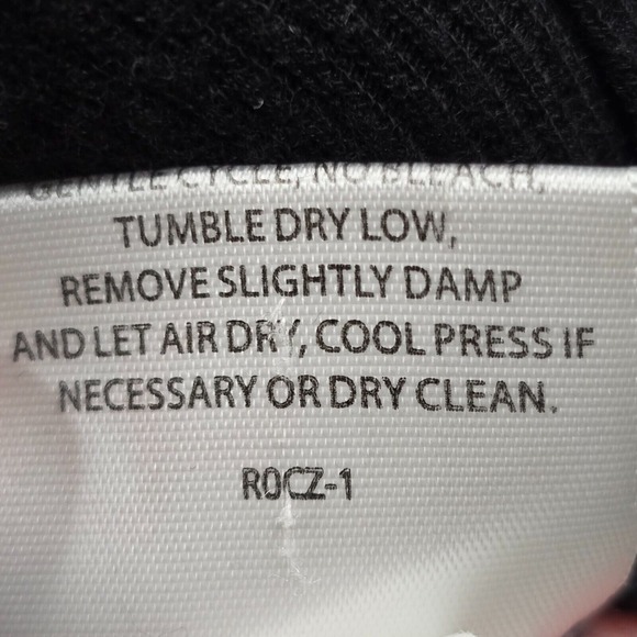 Eileen Fisher Jacket Womens Large Black Asymmetrical Zipper 1/3 Sleeve Stretch - Picture 7 of 12